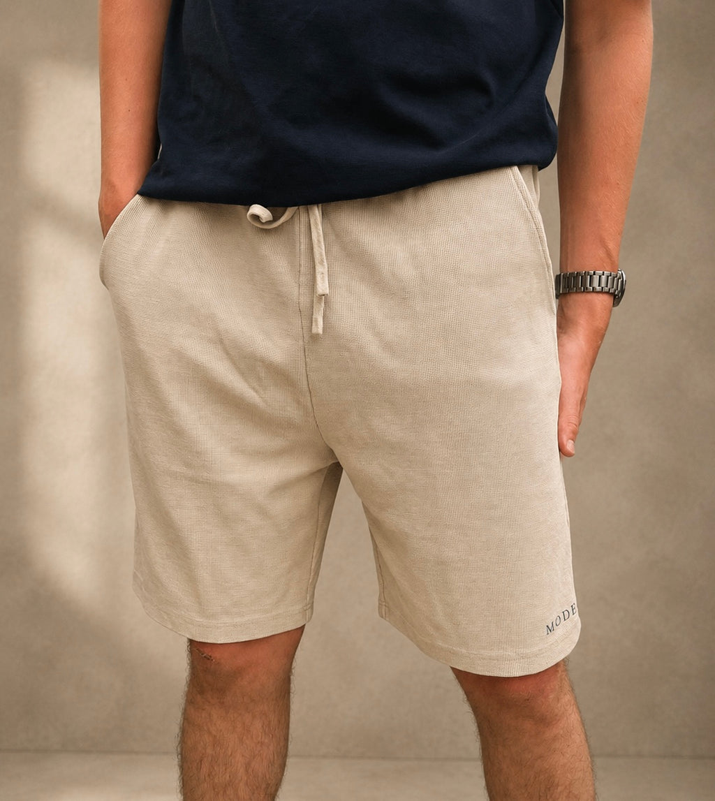 MODE 001 Waffle Shorts - Sand