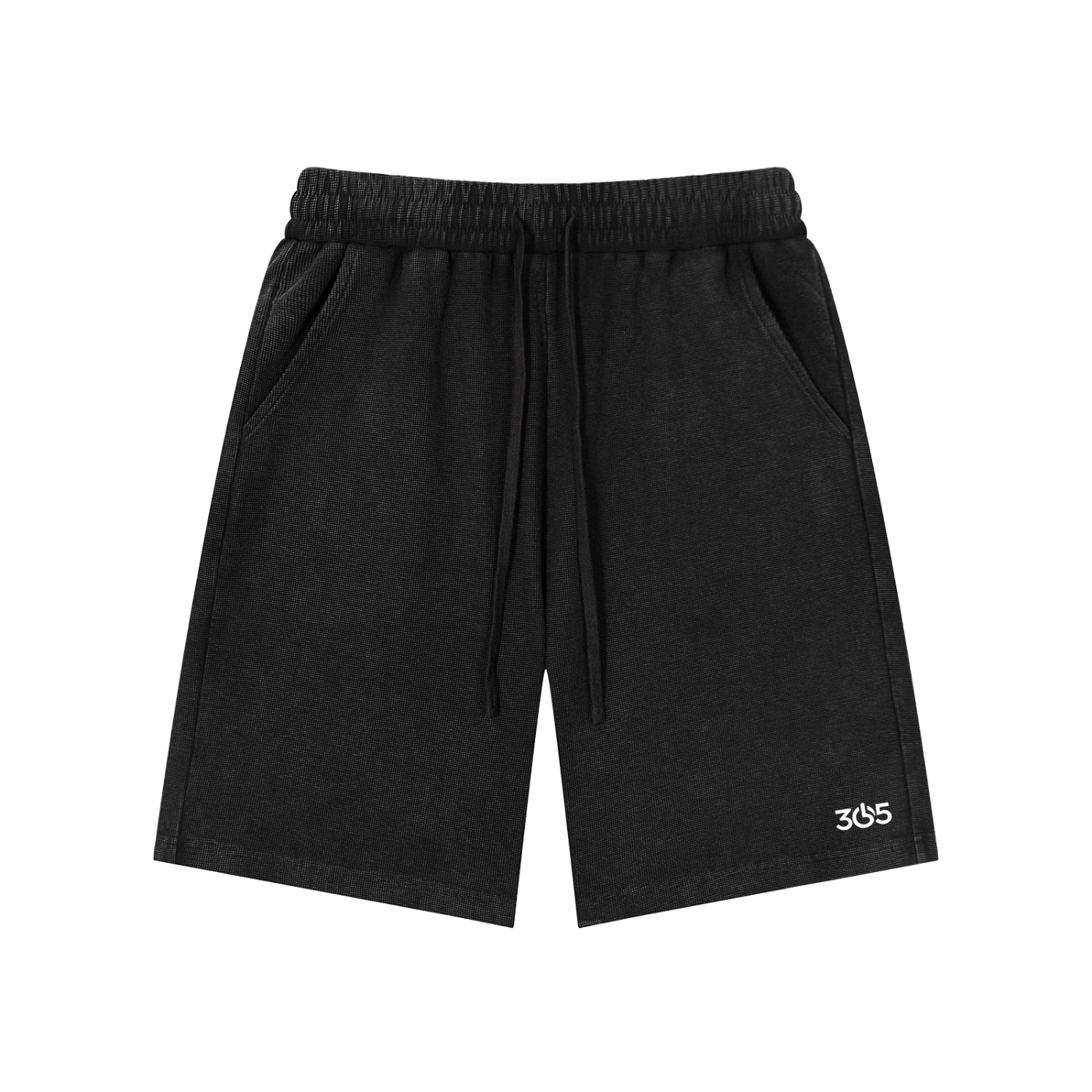 MODE 365 Waffle Knit Shorts - Black
