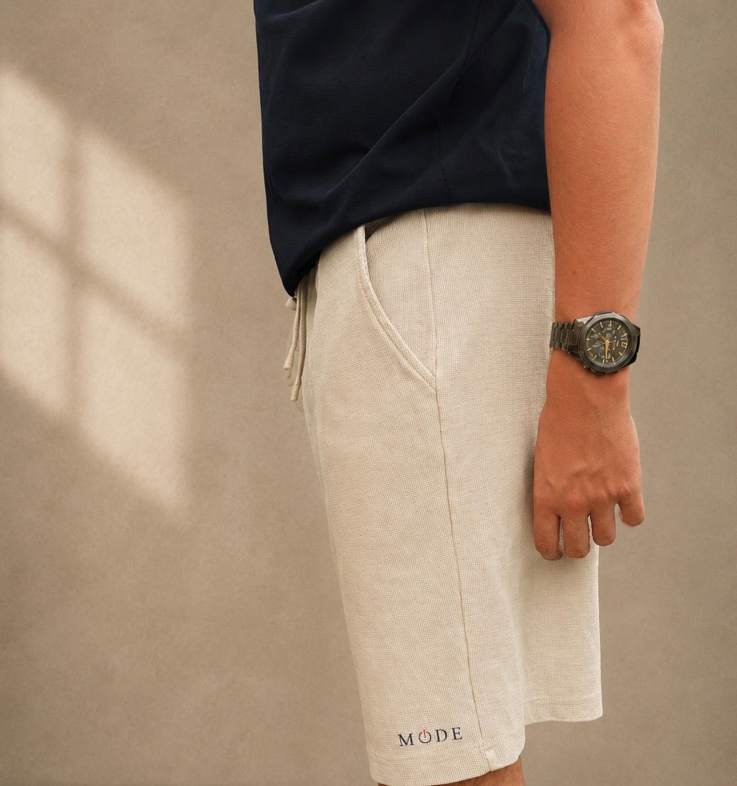 MODE 001 Waffle Shorts - Sand