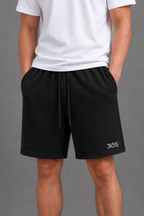 MODE 365 Waffle Knit Shorts - Black