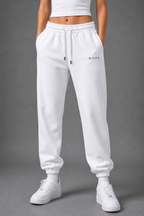 Cuffed Joggers - White