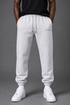 Cuffed Joggers - Flower Grey
