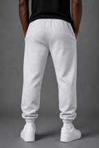 Cuffed Joggers - Flower Grey