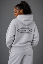 YOU vs YOU Hoodie - Flower Grey