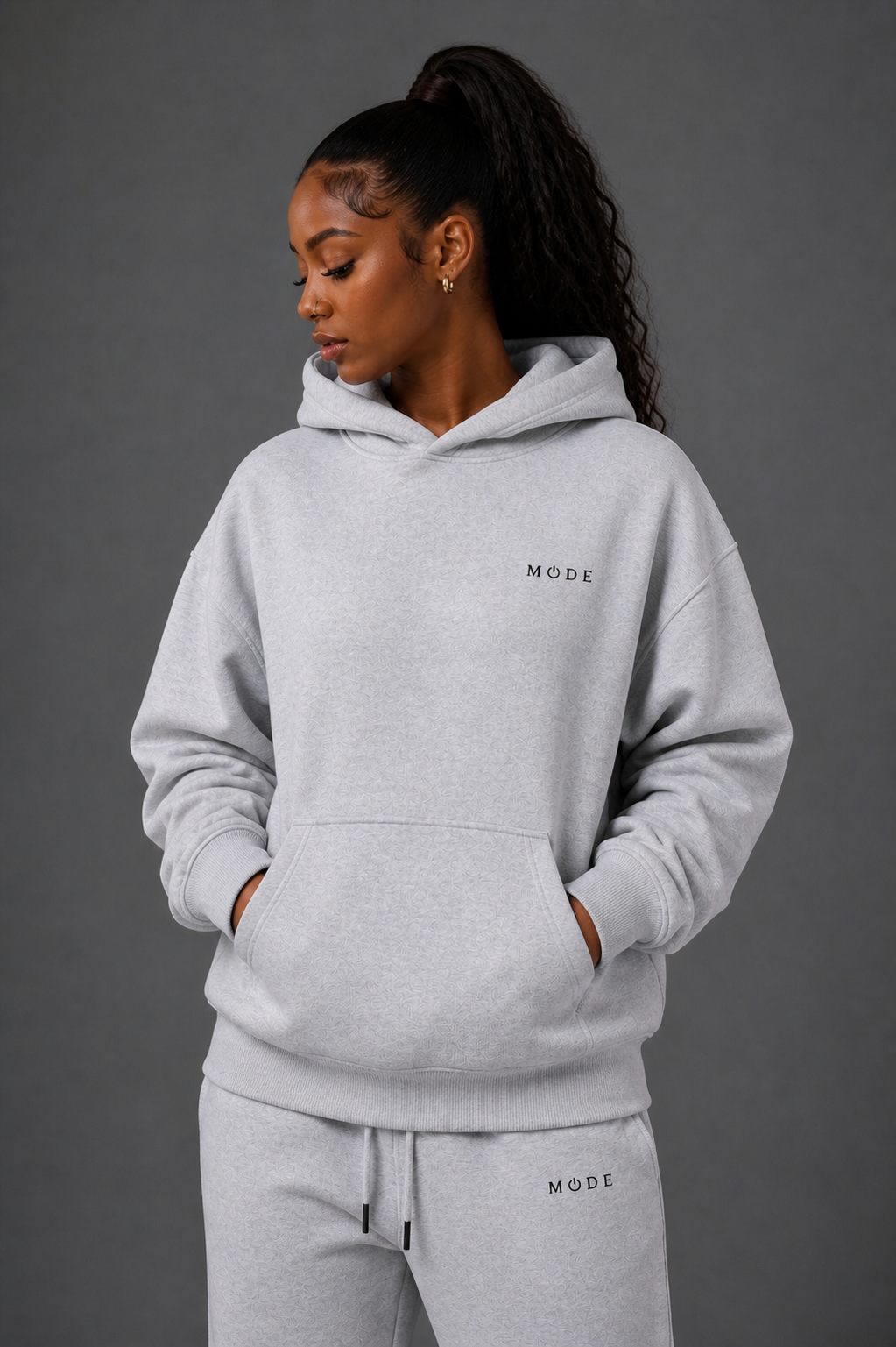 YOU vs YOU Hoodie - Flower Grey