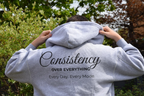 MODE 365 Zip-Up Boxy Hoodie - Flower Grey