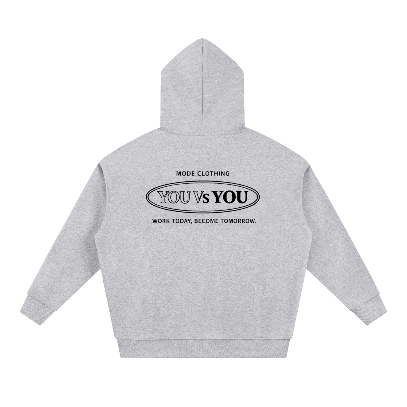"YOU vs YOU" Hoodie - Flower Grey
